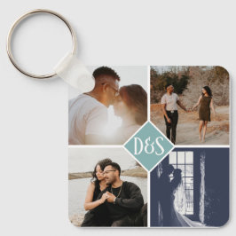 Chaveiro Colagem Personalizada de Fotografias Monogramas 5 