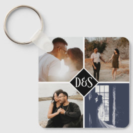 Chaveiro Colagem Personalizada de Fotografias Monogramas 5 