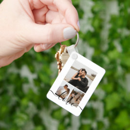 Chaveiro Colagem Personalizada de Fotos e Texto