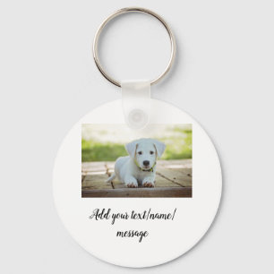 Chaveiro colagem simples minimalista adicione a foto do seu