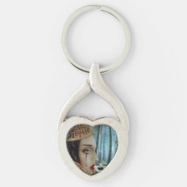 Chaveiro Colagem Única Superreal Gótica Rainha Triste de Co