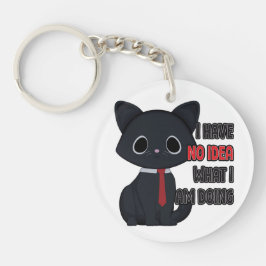 Chaveiro Colar de Acrílico Gato Engraçado que Não Tenho Ide