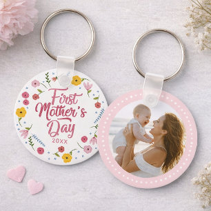 Chaveiro Colar de Fotos do Primeiro Dia das Mães Personaliz
