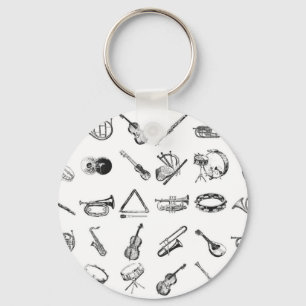 Chaveiro Coleção de instrumentos musicais clássicos