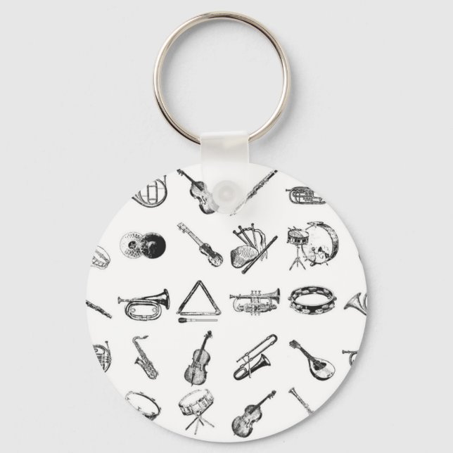 Chaveiro Coleção de instrumentos musicais clássicos (Frente)