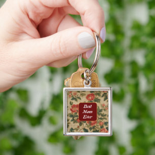 Chaveiro Coleção de Vintage Floral Moderna