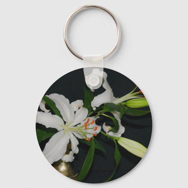 Chaveiro Coleção Irlandesa de Design-Latão e Flor (Frente)