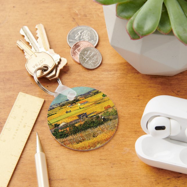 Chaveiro Colheita em La Crau, Montmajour, por Vincent van G (Mesa)