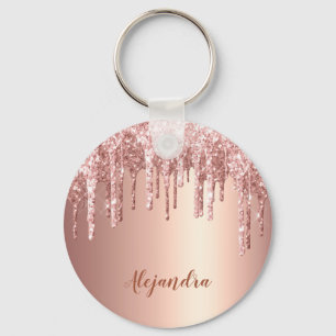 Chaveiro Colírio na moda de cobre, rosa de cobre, dourado,