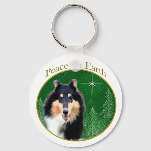 Chaveiro Collie (áspero) Peace (Frente)