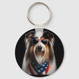Chaveiro Collie Dog 4 De Julho Independente Americano