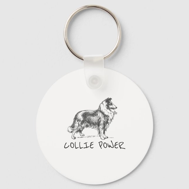 Chaveiro Collie dog "collie power" (Frente)