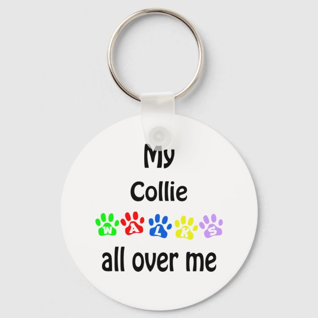 Chaveiro Collie Walks Design (Frente)