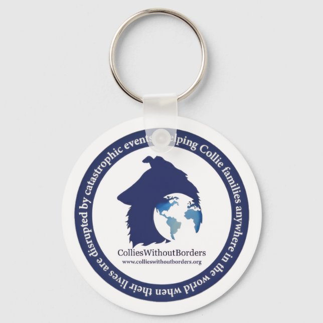 Chaveiro ColliesWithoutBorders logo (Frente)