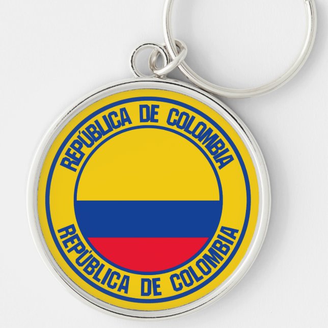 Chaveiro Colômbia Round Emblem (Frente)