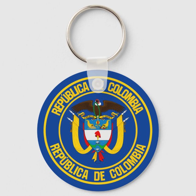 Chaveiro Colômbia Round Emblem (Frente)