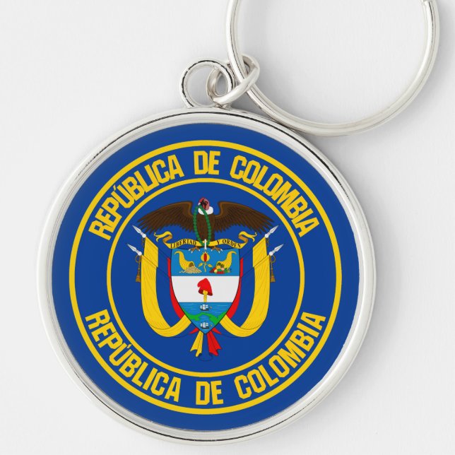 Chaveiro Colômbia Round Emblem (Frente)