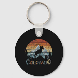 Chaveiro Colorado Rocky Mountain Retro Tee Skiing Camping