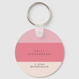 Chaveiro Colorblock personalizado bridmaid rosa