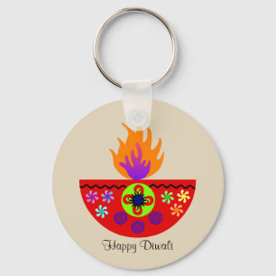 Chaveiro Colorful Diwali Lamp Diya