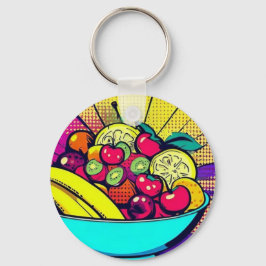 Chaveiro Colorful Fruit Bowl Keychain | Pop Art Food