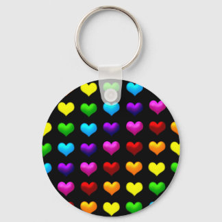 Chaveiro colorful hearts