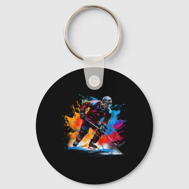 Chaveiro Colorful Ice Hockey  (Frente)