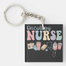 Chaveiro Colorful Oncology Nurse Retro Aesthetic