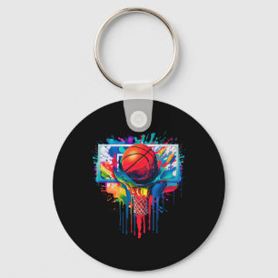 Chaveiro Colorida Drill Ball Hoop Slam Dunk Dripp