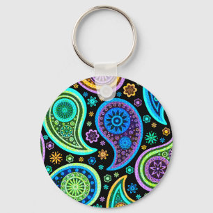 Chaveiro Colorida Paisley Pattern