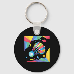 Chaveiro Colorido Shuttle - Jogador de Badminton Birdie