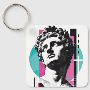 Chaveiro Colossenses Synthwave Moderno Cristão Retro Grid