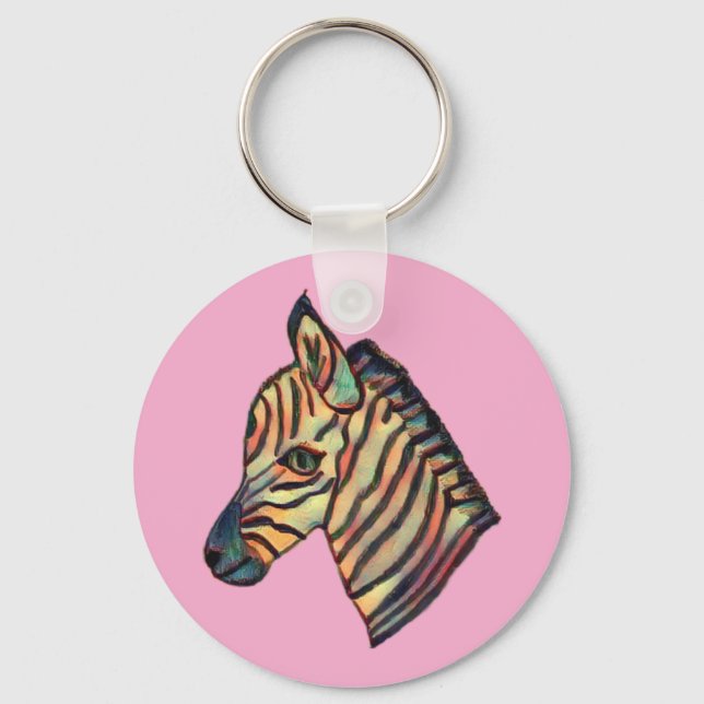 Chaveiro Colourful Zebra Keyring (Frente)