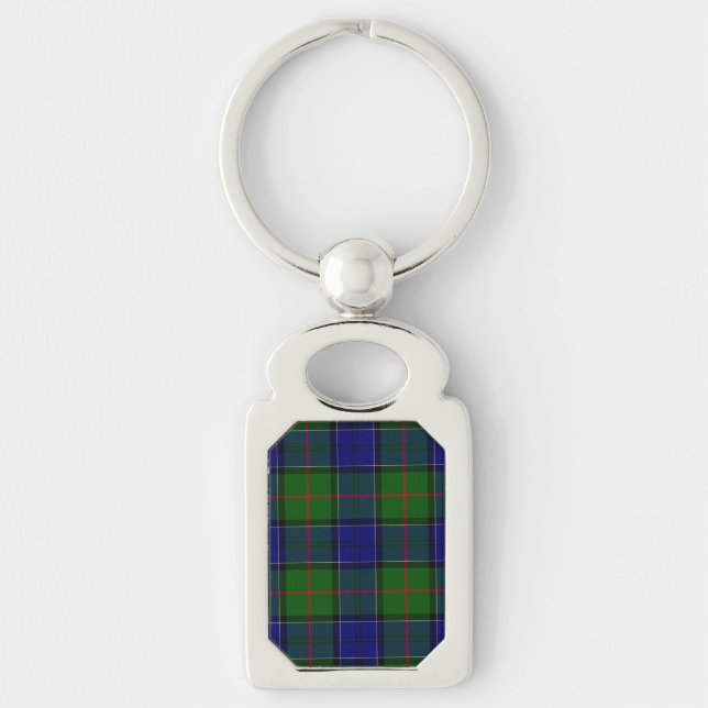 Chaveiro Colquhoun tartan xadrez verde azul (Frente)
