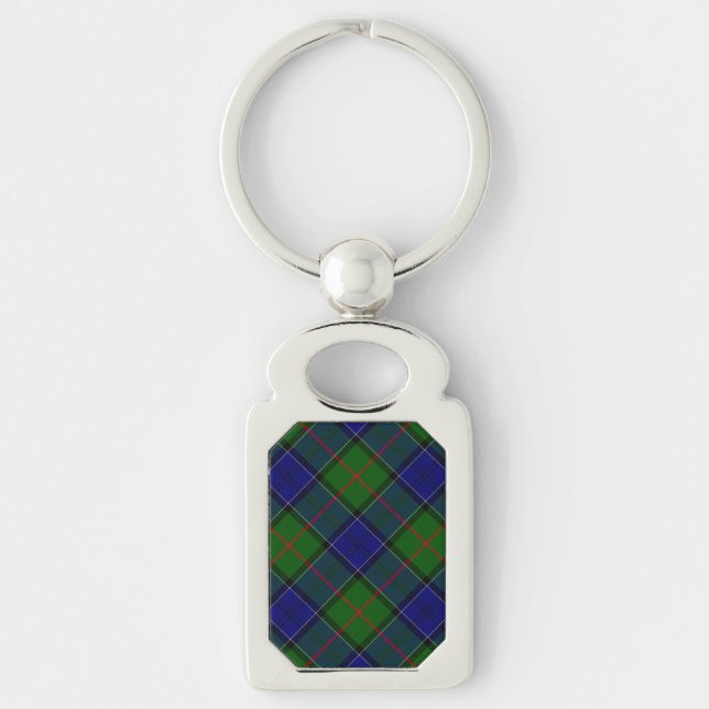 Chaveiro Colquhoun tartan xadrez verde azul (Frente)