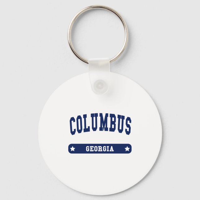 Chaveiro Columbus Georgia College Style camisetas (Frente)
