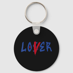 Chaveiro Coluna do Lover do Perdedor Tê Cor Azul Coração Ra