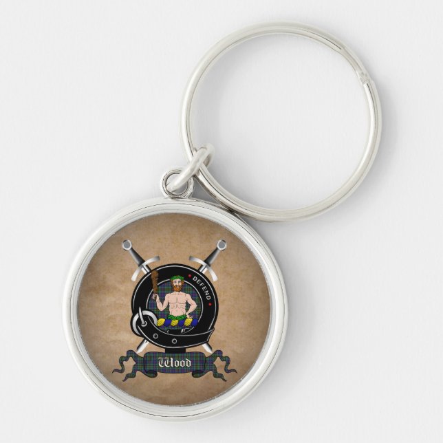 Chaveiro Colunas Chave do Crachá de Madeira Clã (Frente)