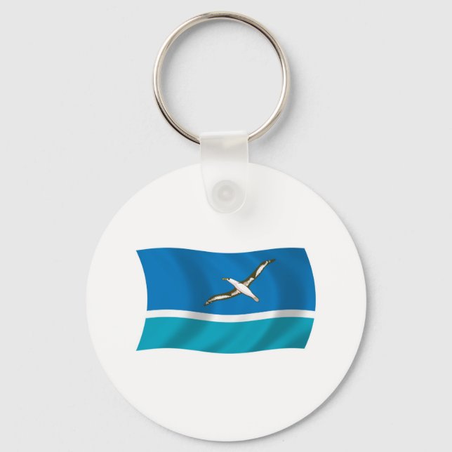 Chaveiro com a bandeira da Ilha de Midway (Frente)