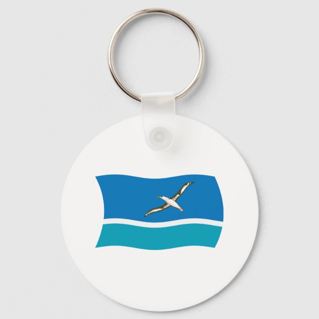 Chaveiro com a bandeira da Ilha de Midway (Frente)