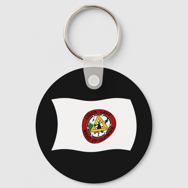 Chaveiro com a Bandeira da Reserva Leech Lake (Frente)