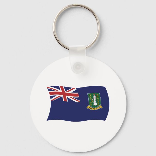 Chaveiro com a Bandeira das Ilhas Virgens Britânic (Frente)
