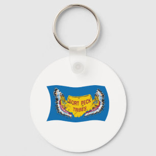 Chaveiro com a bandeira de Assiniboine de Fort Pec