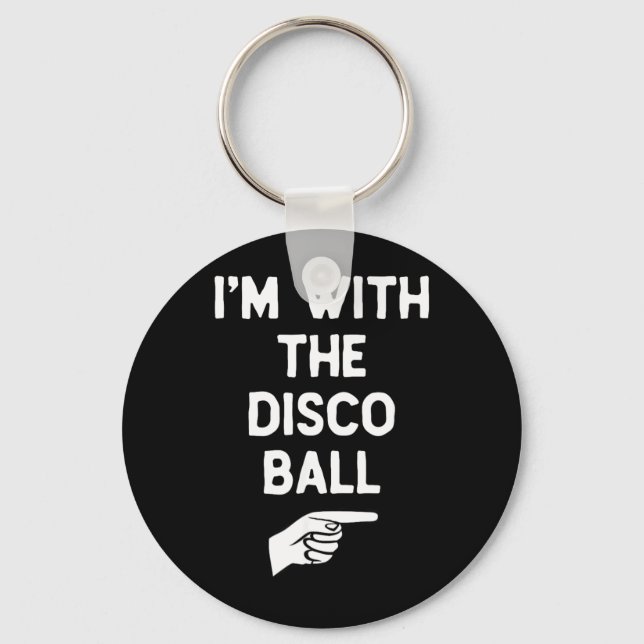 Chaveiro com A Bola de Discoteca Divertida de Halloween Com (Frente)