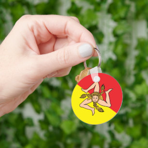 Chaveiro com bandeira da Sicília, Itália