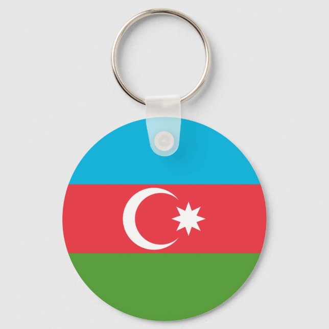 Chaveiro com bandeira do Azerbaijão (Frente)