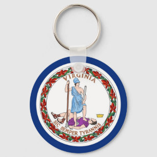 Chaveiro com Bandeira do Estado da Virgínia