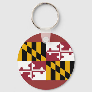 Chaveiro com Bandeira do Estado de Maryland