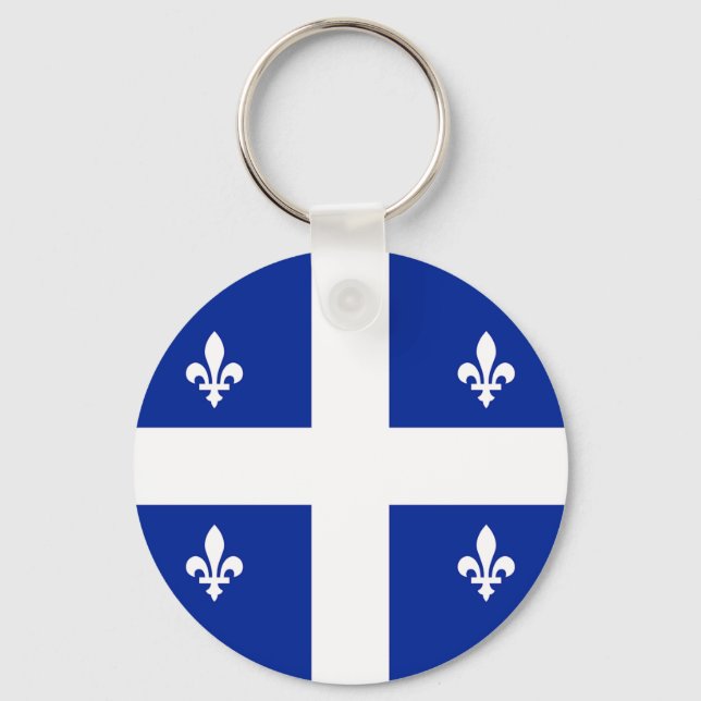 Chaveiro com Bandeira do Quebec, Canadá (Frente)