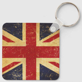 Chaveiro com Bandeira do Reino Unido Vintage